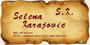 Selena Karajović vizit kartica